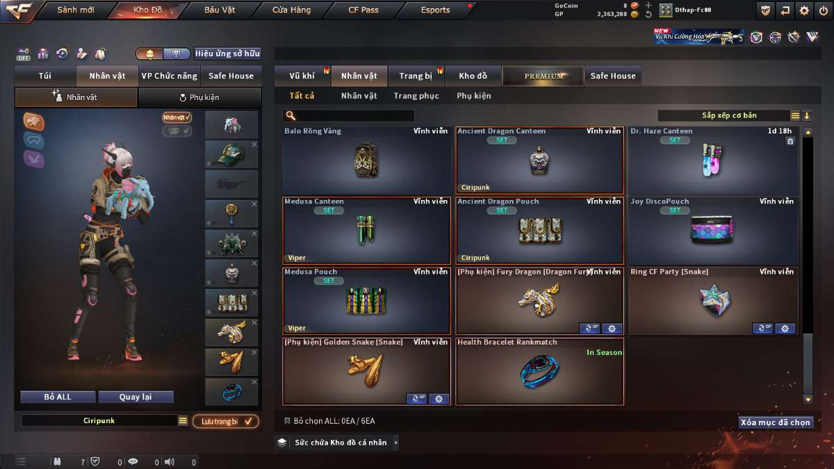 shop acc cf uy tin gia re